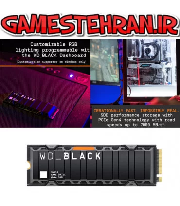 خرید حافظه اس اس دی WD_BLACK SN850 دارای هیت سینک - یک ترابایت